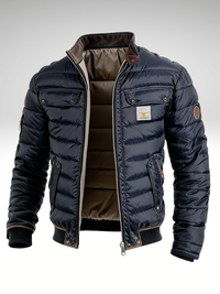 Bianca | Luxuriöse gesteppte Jacke – Marine