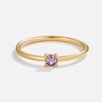 Geburtsstein Goldringe – Februar - Amethyst