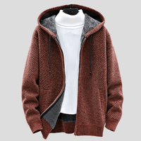 Flynn Strick Hoodie – Braun