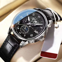 Chic Luxury Quartz Watch – Silber Schwarz
