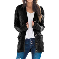 Lässiger Cardigan für Damen | Langarm – Schwarz