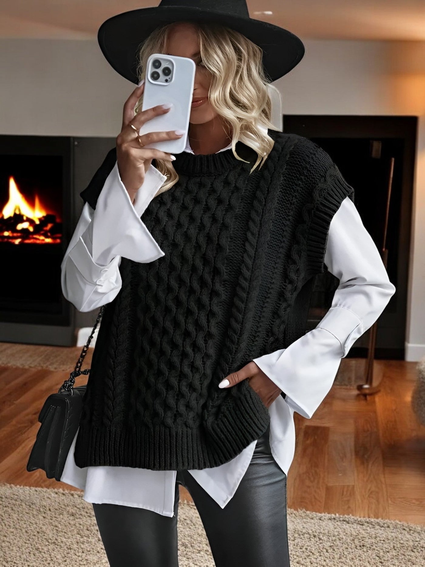 Vivien - Ärmelloses Stricktop