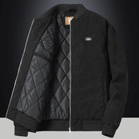 TOBIAS - CORDJACKE MIT GESTEPPTEM FUTTER – Schwarz