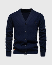 Alfred | Strick-Cardigan mit Knöpfen – Marine