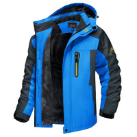 Klaus | Fleece-Winterjacke – Blau
