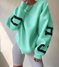 Olea - Gemütlicher Oversized Pullover – Türkis