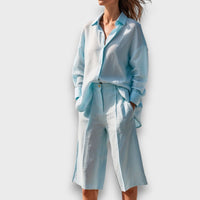Isa – Hemd-Set mit Shorts – Blau