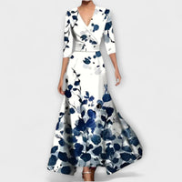 Alma - Damenkleid mit stilvollem Ärmeldesign – Blau