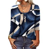 Apollonia | Damen Elegante Bluse | Langarm – Blau