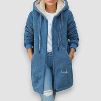 Loretta | Fleece-gefütterte Jacke – Blau