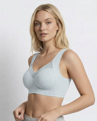 Nahtloser BH für Damen ohne Bügel mit guter Unterstützung – Blau