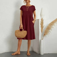 Amra – Sommerkleid für Leichtigkeit und Eleganz – Bordeauxrot