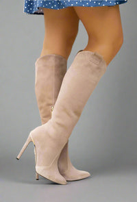 Katharina | Hochwertige Lederstiefel für Eleganz und Komfort – Beige