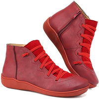 Liana | Trendige orthopädische Stiefelette – Rot