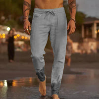 Sterling | Herren Leinenhosen – Grau