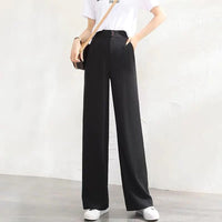 Brigid | Damen Weite Hose Hohe Taille – Schwarz