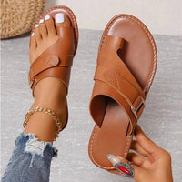 Sommerliche Sandalen für Damen - Orthopädische Zehentrenner für den Sommer – Braun