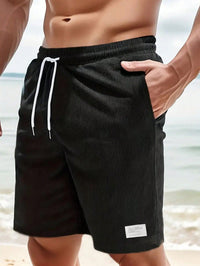 Bruno | Herren Sommer Shorts mit Kordelzug – Schwarz
