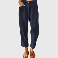 Mara | Damen Cordhose stylisch modern elegant – Blau