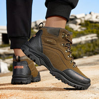 Winterschuhe Herren | Hoher Schnitt Outdoor Stiefel Mit Schnürung – Braun