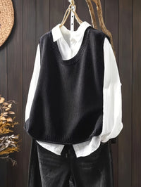 Rowan | Gestrickter Cardigan – Schwarz