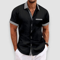 Enzo | Short Sleeve Button Shirt – Schwarz