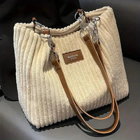 ANKE - CORDTASCHE MIT VERSTELLBAREN RIEMEN – Beige