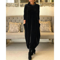 Lei™ - Elegantes Winterkleid mit Taschen – Schwarz