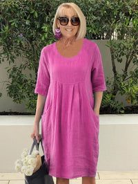 Verity - Lockeres Freizeitkleid – Rosa