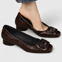 Antia – Elegante Ballerinas Mit Schnalle – Braun