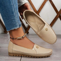 Avigayil - Leichte Orthopädische Leder Schuhe – Khaki
