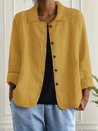 Athena | Rundhals Kurzarm Top – Gelb