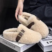 Zilvia – Warme Lammwoll Schuhe Im Märchenstil – Beige