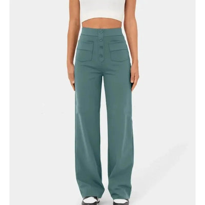 Zara - Elastische hochtaillierte Hose
