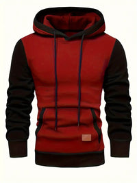 Ferguson – Langarm Kapuzenpullover Mit Tasche – Rot