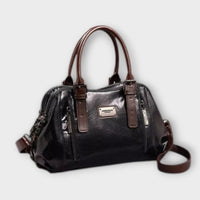 Eleanor | Elegante Vintage Schultertasche – Schwarz