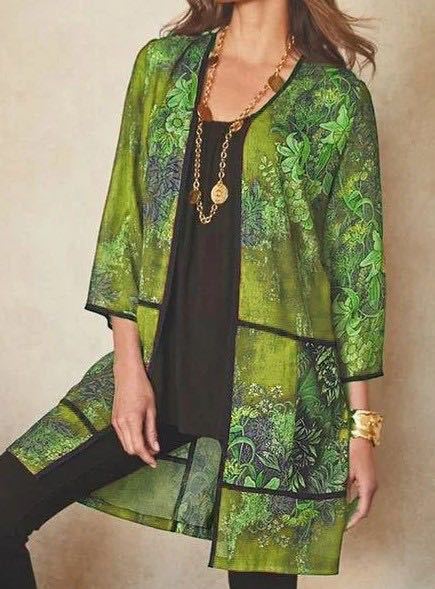 Heidi-Mode | Bluse Floral Print Lange Bluse