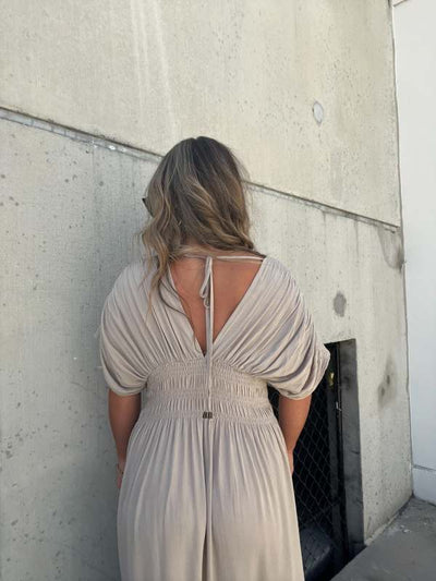 Diane - V-Ausschnitt Maxi-Langkleid