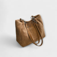 Eleanor | Weiche Kord Umhängetasche – Khaki