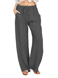 Eirlys | Damen Hose mit Kordelzug – Dunkelgrau