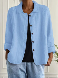 Athena | Rundhals Kurzarm Top – Hellblau