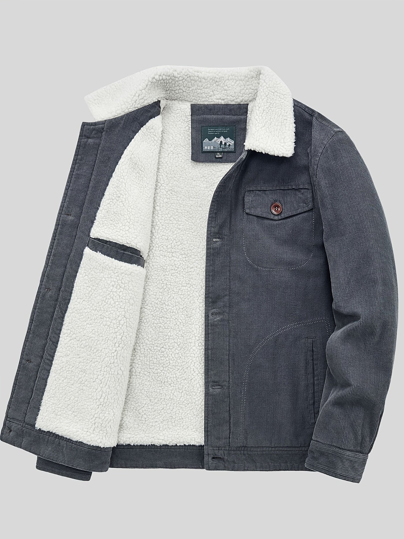 Thiago | Outdoor Jacke mit Knopfleiste für Herren – Warm und Robust