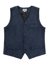 Fergus – Elegante Cord Weste – Blau