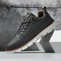 HILL - CASUAL-SCHUHE AUS LEDER – Dunkelgrau