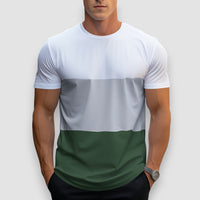 Enzo | Blocked T-Shirt – Weiß