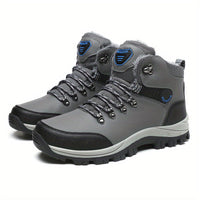 Winterschuhe Herren| Outdoor Schnürstiefel Mit Futter – Grau