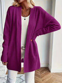 Sofia | Kuscheliger Cardigan mit offenem Schnitt – Lila