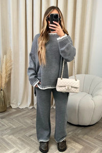 Zia™ - Bequemes Zweiteiliges Set – Grau