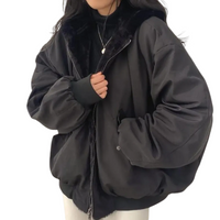 Caitlin | Gefütterte Winterjacke – Schwarz