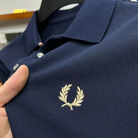 Calvin | Herren dehnbares elegantes Poloshirt – Marine